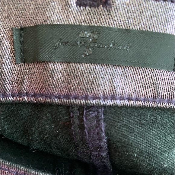 7 For All Mankind Purple Metallic Jeans - Picture 5 of 10